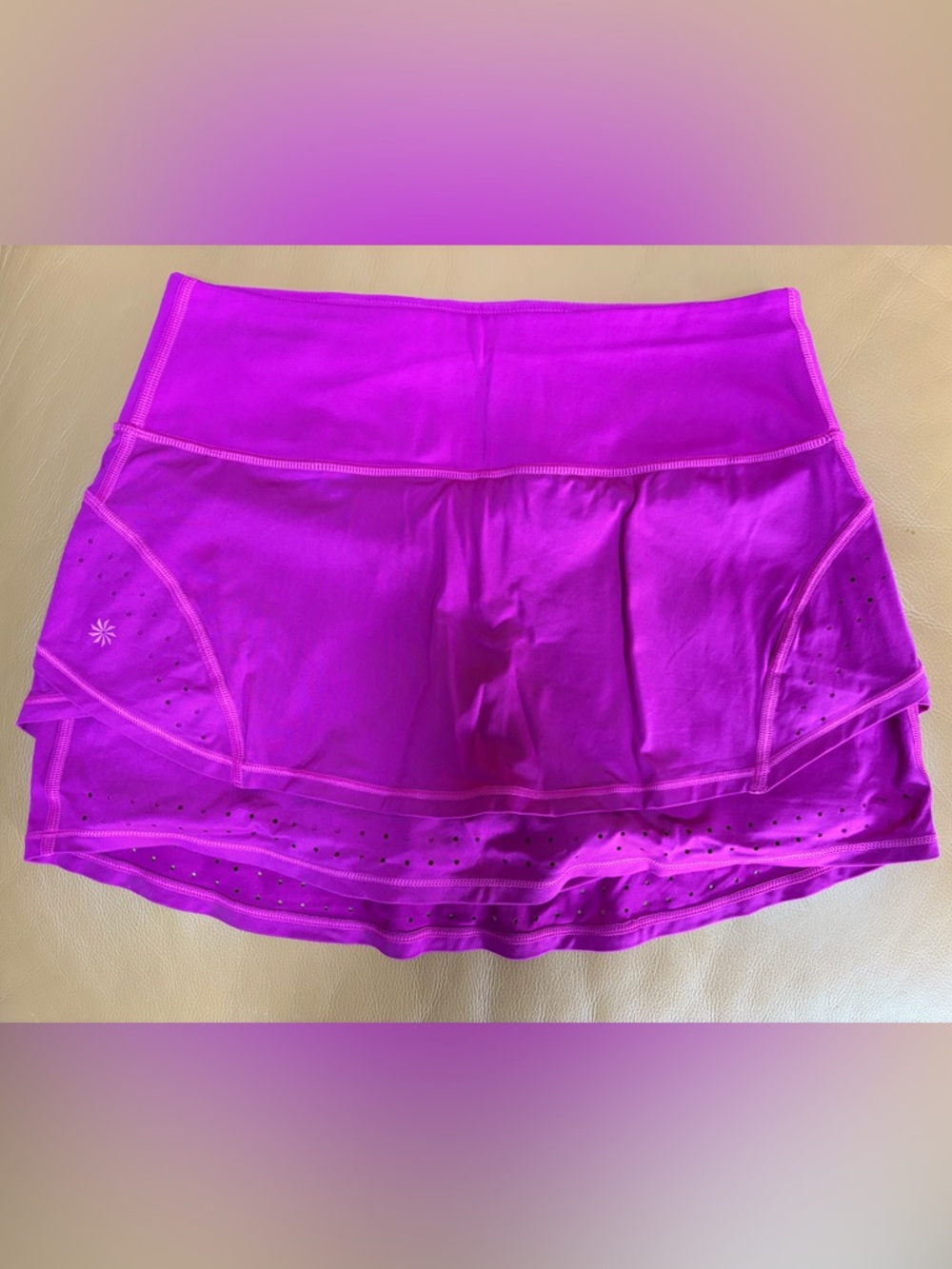 Magenta Athletic Skirt with Built-In Shorts